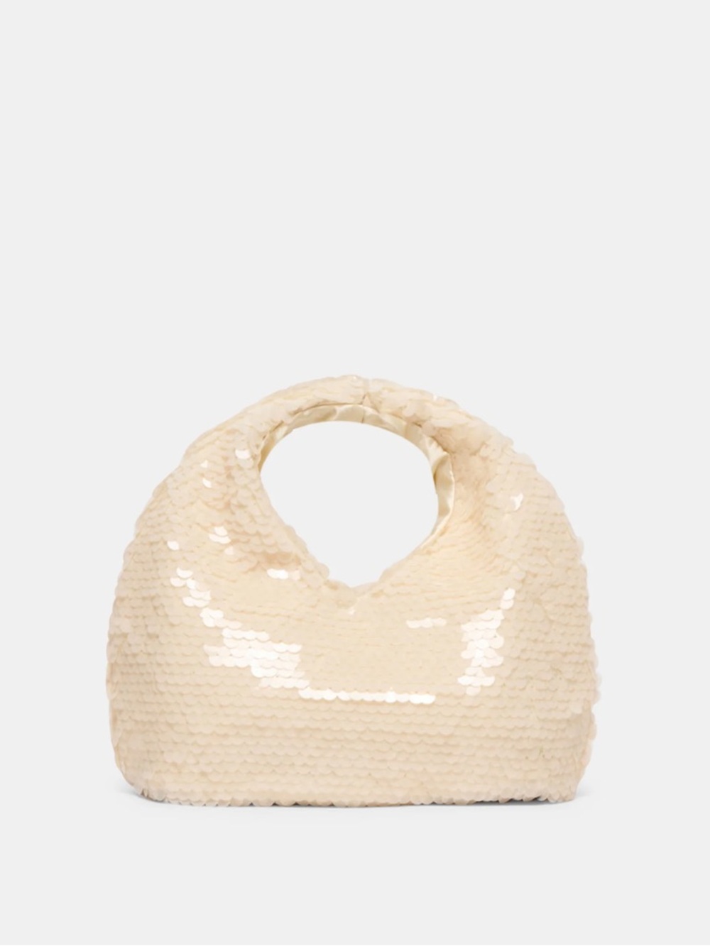Dolce Vita Cream Sequin Hobo Bag